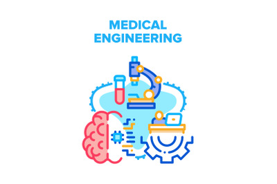 Medical Engineering Process Vector Concept Color