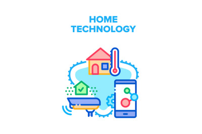 Home Technology Vector Concept Color Illustration