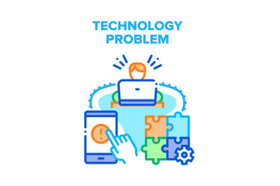 Technology Problem Solve Vector Concept Color