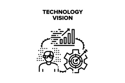 Technology Vision Of Future Vector Black Illustration