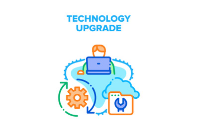 Technology Upgrade Process Vector Concept Color