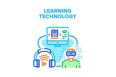 Online Learning Technology Vector Concept Color