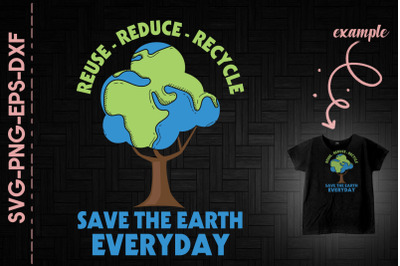 Reuse Reduce Recycle Save The Earth Day