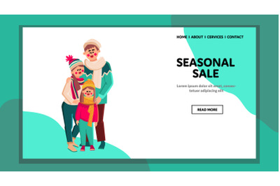 Seasonal Sale Clothes And Shop Discount Vector