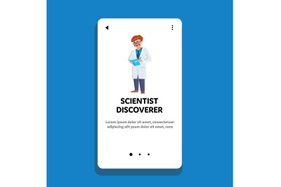 Scientist Discoverer Noting Test Result Vector