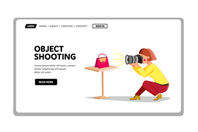 Object Shooting Photographer With Camera Vector