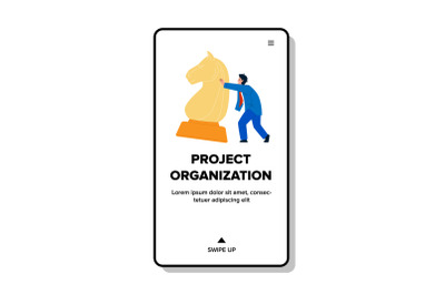 Project Organization And Management Work Vector