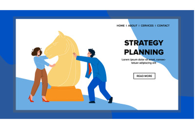 Strategy Planning Businesspeople Occupation Vector