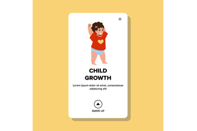 Child Growth And Start To Make First Steps Vector