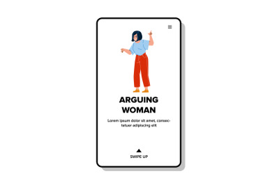 Arguing Angry Woman With Husband At Home Vector