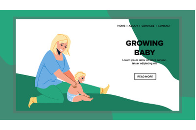 Grow Baby Playing With Mother In Apartment Vector