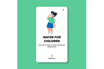 Water For Children From Cooler Filter Tool Vector