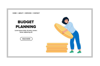 Budget Planning Businesswoman Accountant Vector