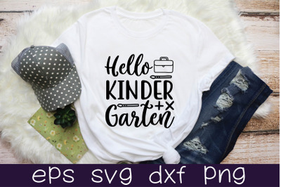 hello kindergarten svg design