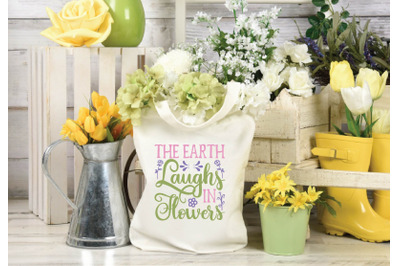 the earth laughs in flowers svg design