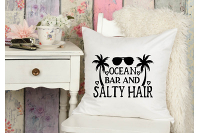 ocean bar and salty hair svg design