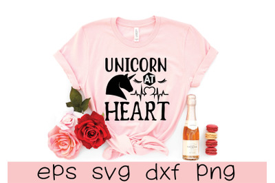 unicorn at heart svg design