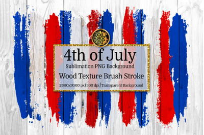 4th of July Wood Texture Sublimation PNG Background