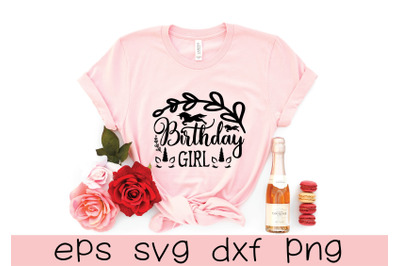 birthday girl svg design