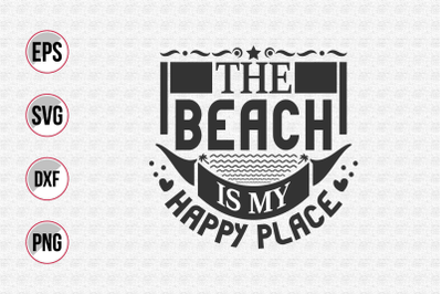 he beach is my happy place svg.