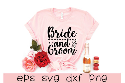 bride and groom svg design