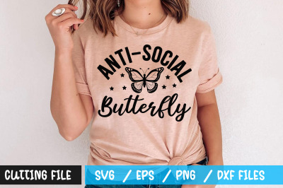 Anti social butterfly svg