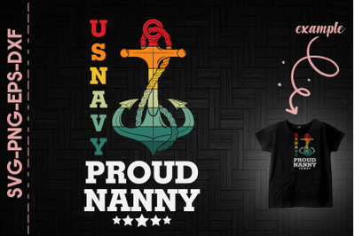 US Navy Proud Nanny Grandma Veteran