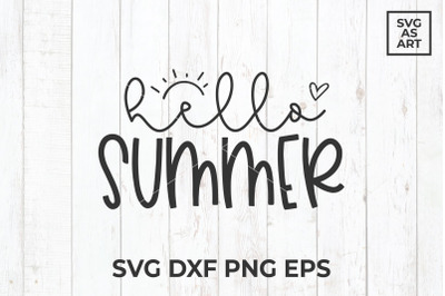 Hello Summer SVG Cut File