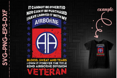 Airbone Veteran Blood Sweat And Tears