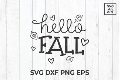 Hello Fall SVG Cut File