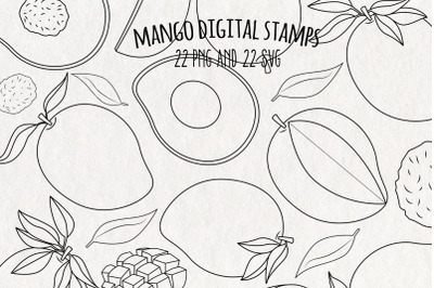 Mango Digital Stamps | Set of 22