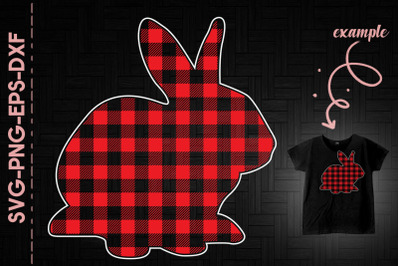 Red Plaid Bunny Easter