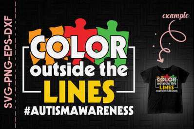 Color Outside The Lines Autism Awareness