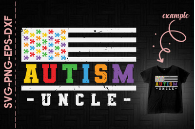 Autism Uncle America Flag Puzzle