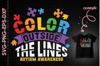 Color Outside The Lines Autism Awareness