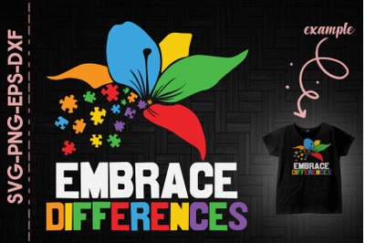 Embrace Differences Autism Flower