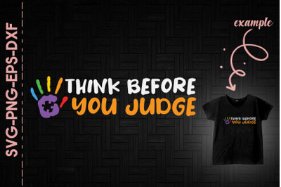 Think Before You Judge Autism Hand