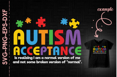 Autism Acceptance Autism Awareness