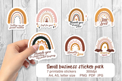 Small Business sticker pack &2F; Thank you stickers PNG Rainbow