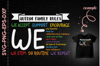 Autism Family Rules Accept Support