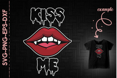 Kiss Me Halloween Vampire Lips