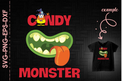 Candy Monster Funny Halloween Mouth