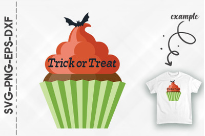 Trick Or Treat Candy Cupcake Bat