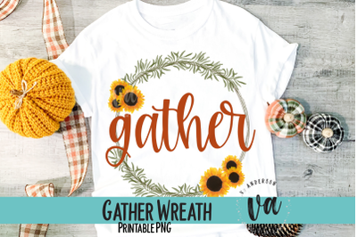 Gather Wreath Sublimation PNG