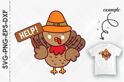 Help Fun Turkey Help Thanksgiving Day