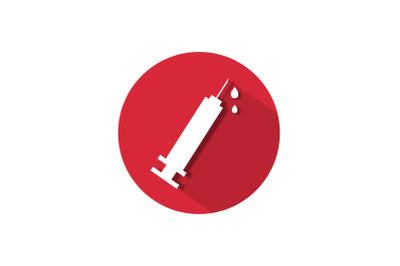 Medical Icon Papercut with Syringe