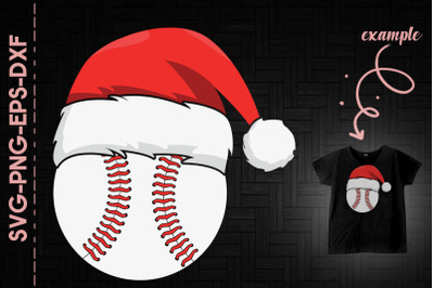 American Baseball Santa Hat Christmas