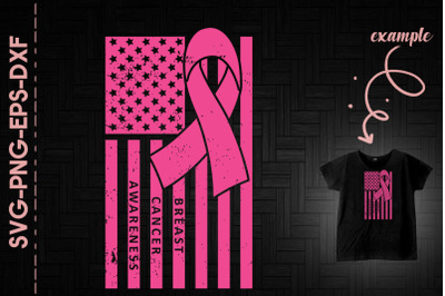 Breast Cancer Awareness USA Pink Flag