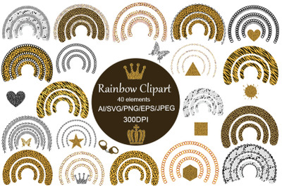 Rainbow &amp; Shapes SVG.