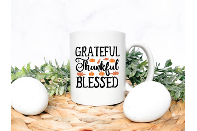 grateful thankful blessed svg design